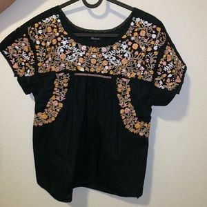 Madewell Embroidered Springtime Top